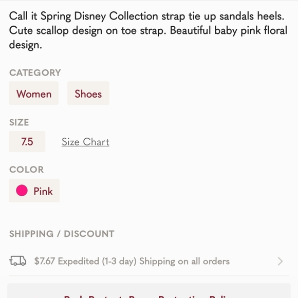 CALL IT SPRING Disney Ankle Wrap Heel 7.5 - Picture 6 of 6
